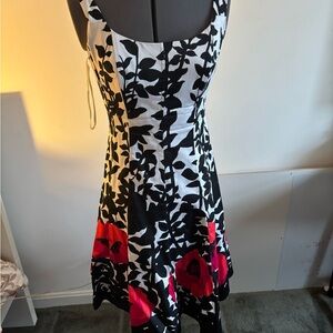 Nine West Black and White Sleeveless Sundress